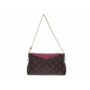 Louis Vuitton Monogram Pallas Clutch Rose Pink leather